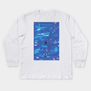 Blue Thoughts Kids Long Sleeve T-Shirt